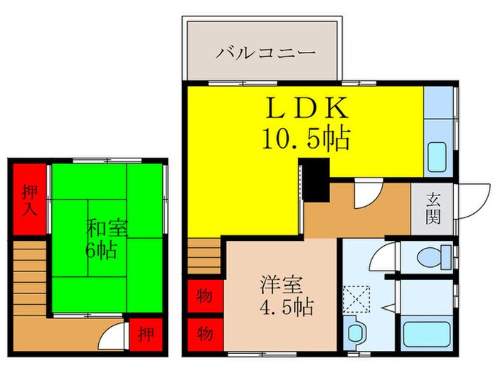 渋谷１丁目貸家の物件間取画像