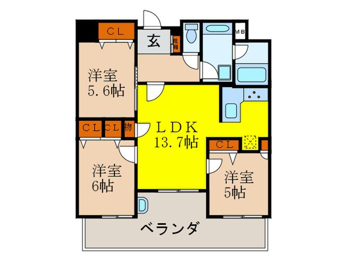 ル・グランデ新大阪北(503)の物件間取画像