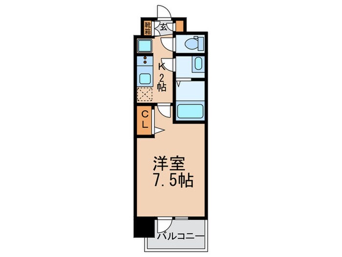 ﾌﾟﾚｻﾝｽ天王寺ﾉｰｽｳﾞｨｱｰﾚ(907)の物件間取画像