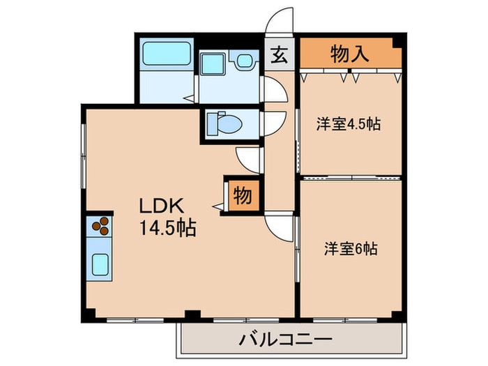 土師ハイツの物件間取画像