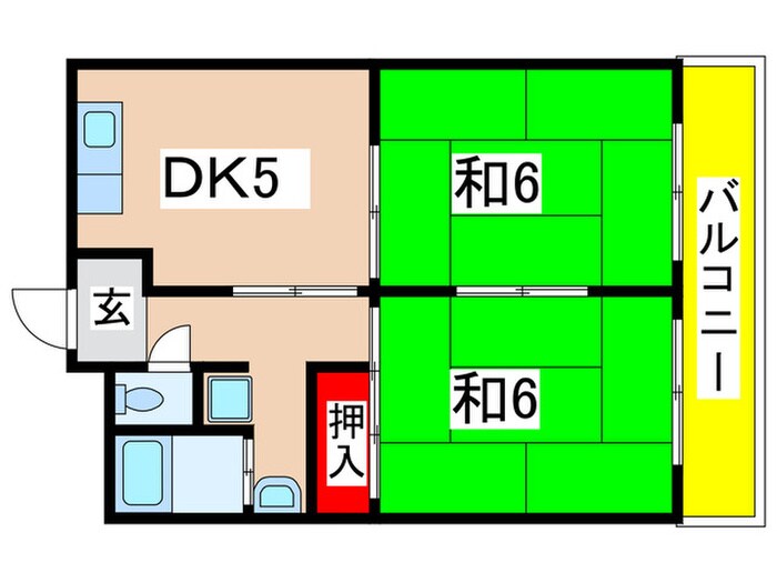 足立ハイツ太秦の物件間取画像