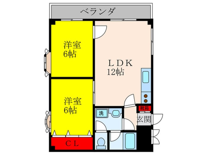 ビラ小松の物件間取画像