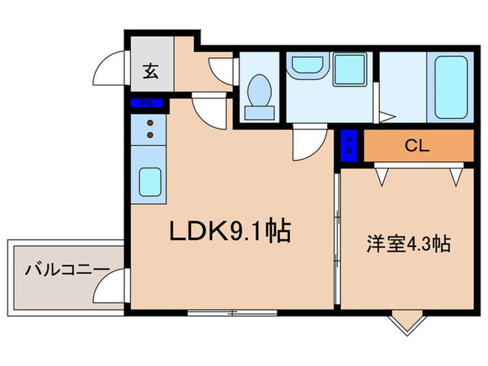 仮)Ｌａ－Ｃｒｅａ上新庄の物件間取画像