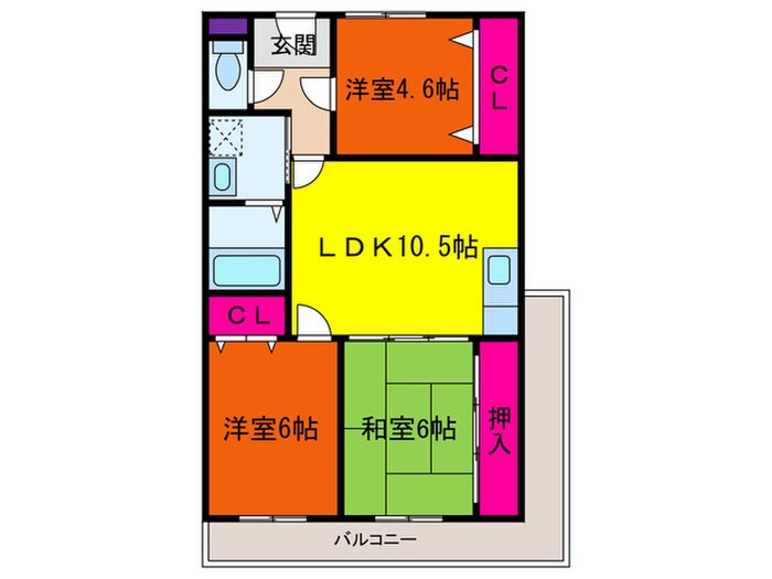 クレアジオーネ岸和田の物件間取画像