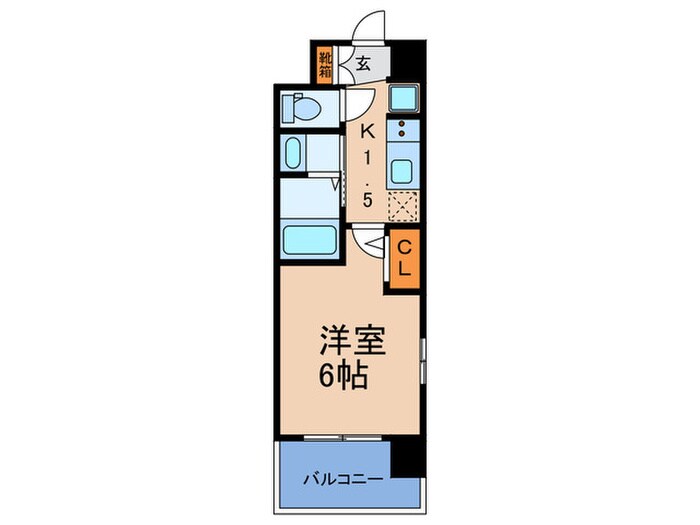 ｴｽﾃﾑｺｰﾄ大阪WESTⅡ(712)の物件間取画像