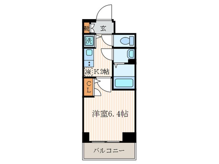 プレサンス京都四条烏丸響(308)の物件間取画像