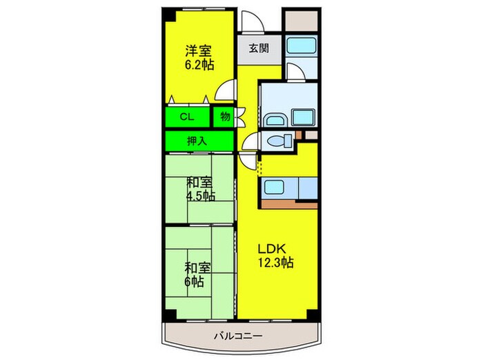 ルミエール西取石の物件間取画像