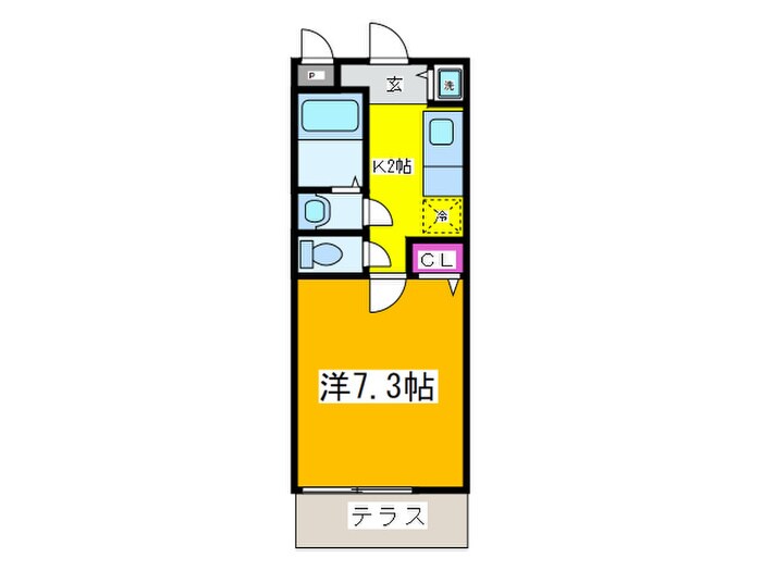 ラ・ユ－ミン松之浜の物件間取画像