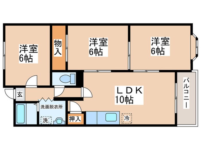 浜寺パークハイツの物件間取画像