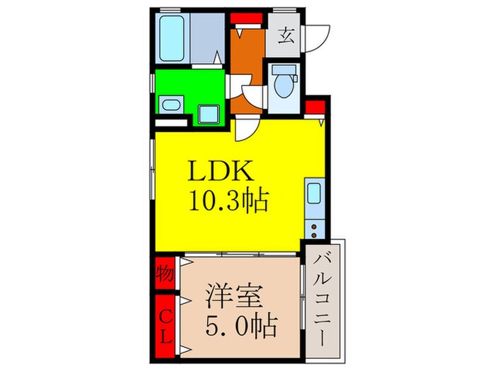 セレニティ東正雀の物件間取画像