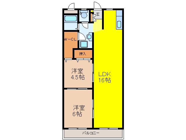 ハイツ幸和の物件間取画像