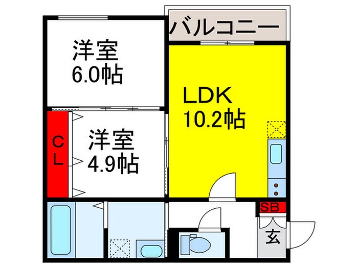 ボヌール緑地公園の物件間取画像