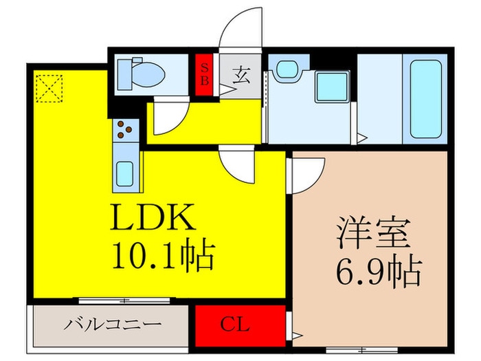 ハイツ若草の物件間取画像