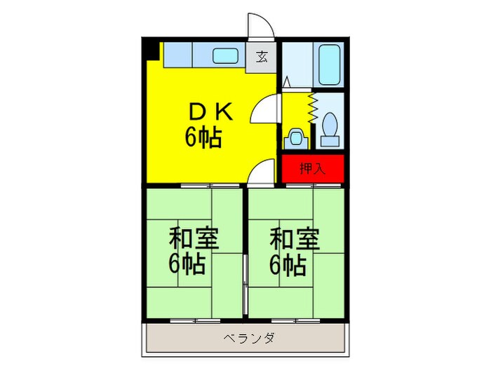 ミナミノマンションの物件間取画像