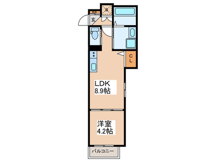 F Egeria SEAMの物件間取画像