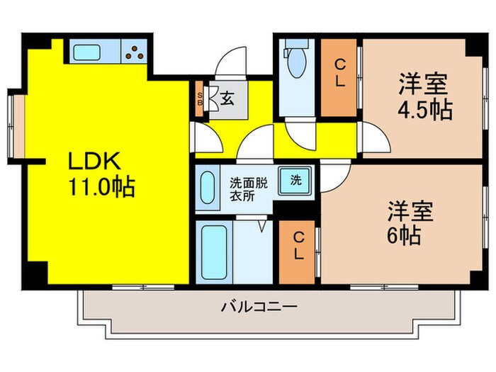 エール阿倍野元町の物件間取画像