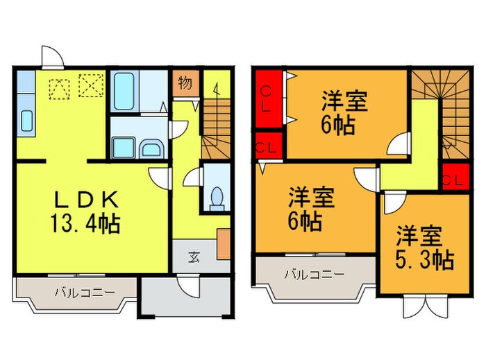 南小阪合ハイツの物件間取画像