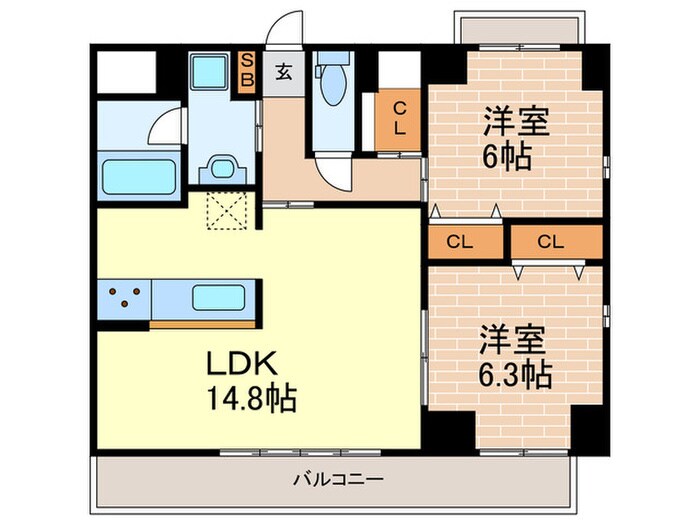 MAIN STAGE The Nishinomiyaの物件間取画像