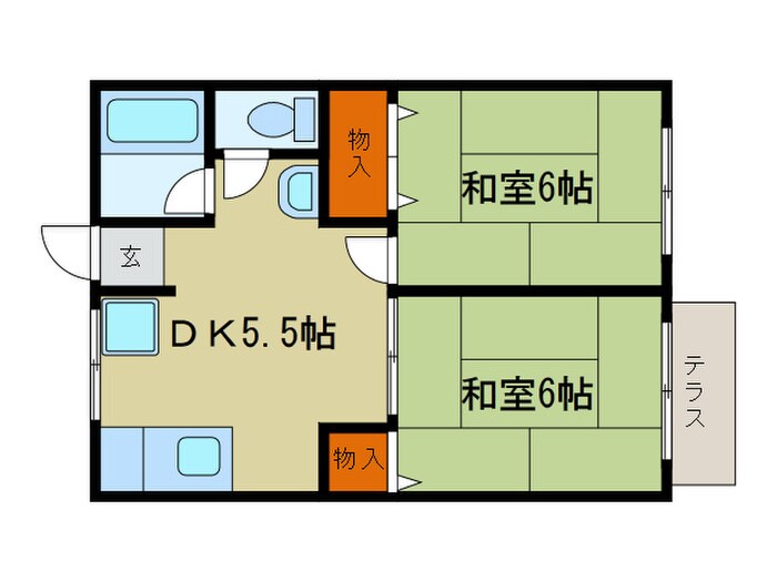 シャトル石山Ａ棟の物件間取画像