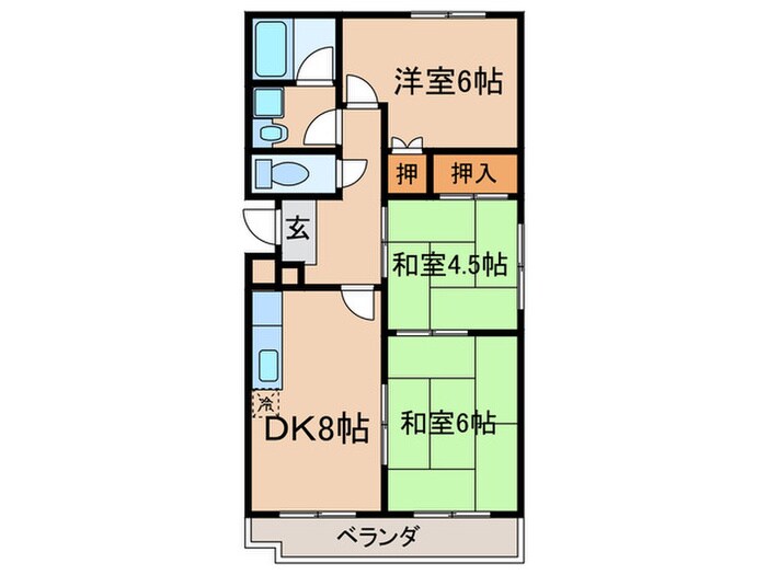 ウアクエレの物件間取画像