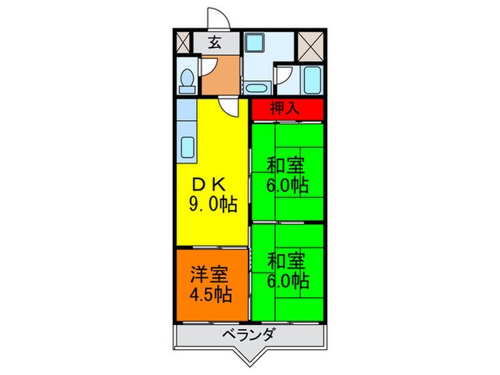 ＳＵＮミネマツの物件間取画像