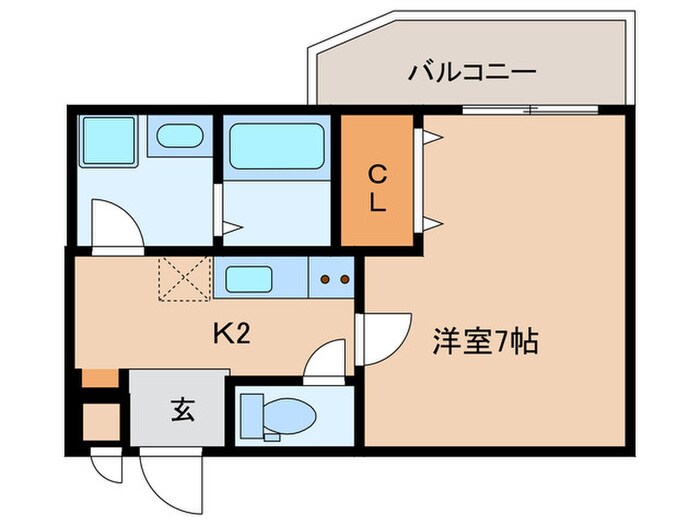 プルメリア阪大前の物件間取画像