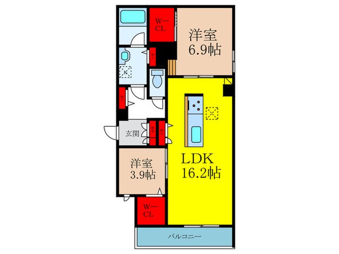 ｼｬｰﾒｿﾞﾝ ｱﾝｼﾞｭｳﾞｪｰﾙｼｬﾙﾑの物件間取画像
