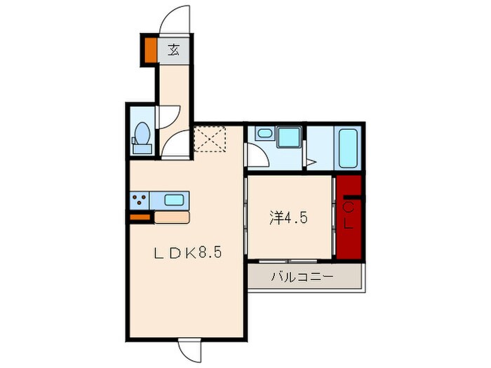 セジュール下山手通の物件間取画像