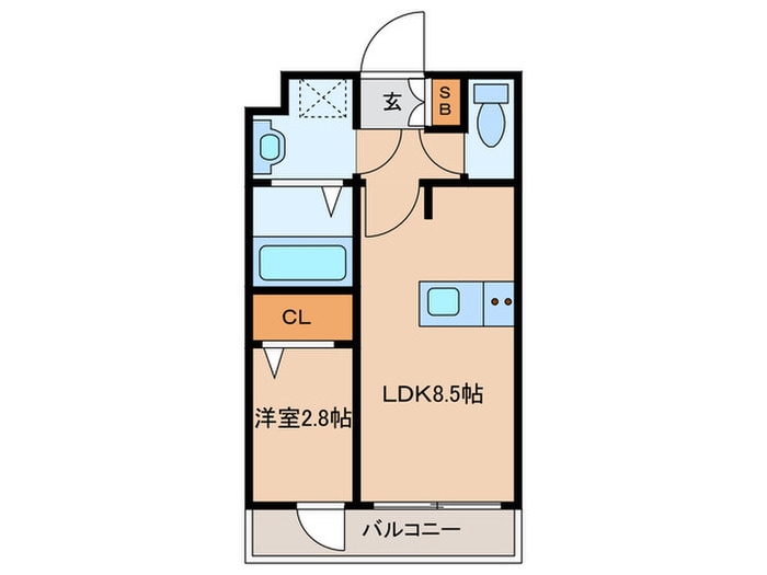 ﾌｧｽﾃｰﾄ京都東福寺ﾊﾟﾗﾍﾞﾙ（113）の物件間取画像