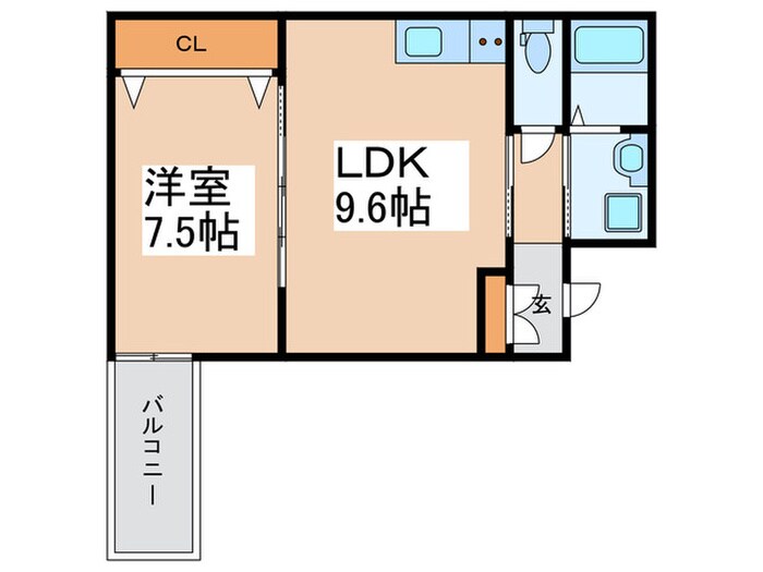 Ｇｌｉｃｉｎａ南巽ｖｉｅｎｔの物件間取画像