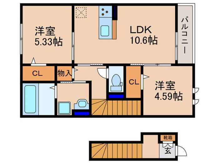 グレイスコーポⅤの物件間取画像