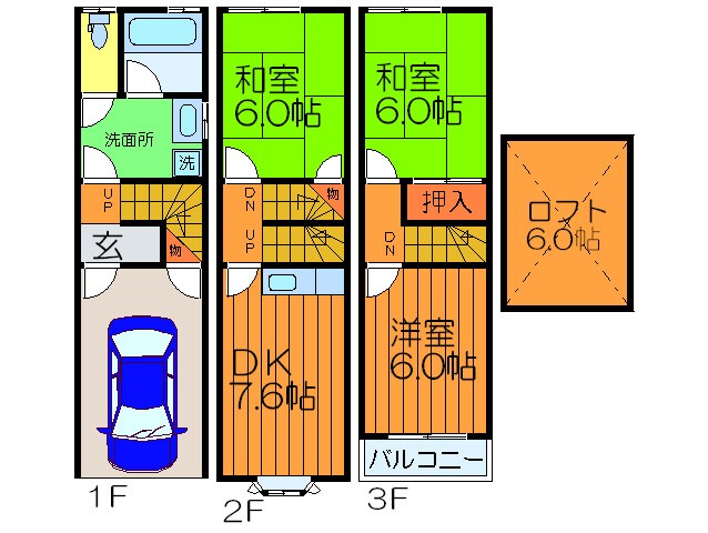 南中振２丁目戸建の物件間取画像