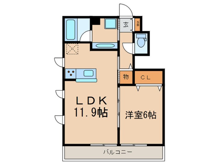 エーデルハイム南端の物件間取画像