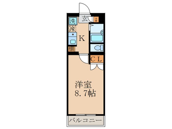 クロ－バ－36の物件間取画像