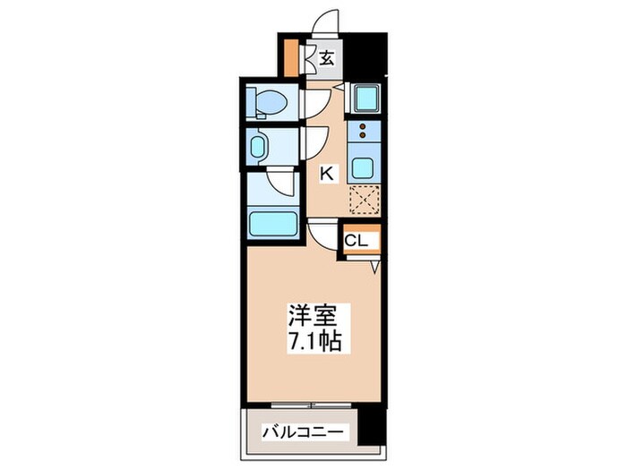 ﾚｵﾝｺﾝﾌｫｰﾄ難波ｻｳｽｹﾞｰﾄ(1307)の物件間取画像