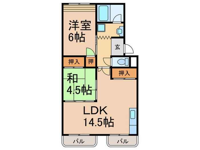 グリ－ンハイツ白川の物件間取画像