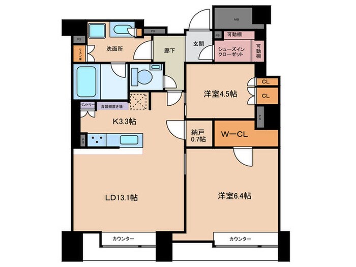パークホームズ京都二条城(403)の物件間取画像