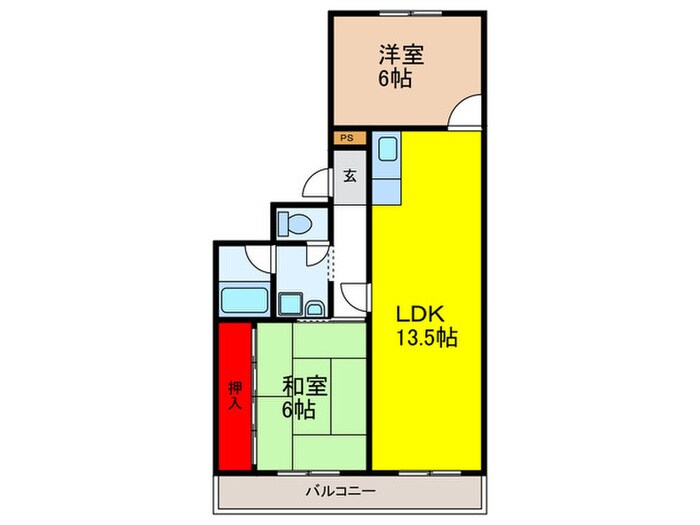 シャンボールメゾン曽根の物件間取画像