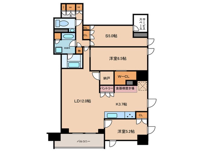 パークホームズ京都二条城(1007)の物件間取画像