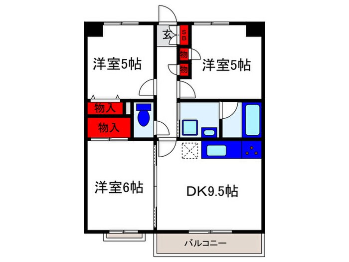 サン豊中の物件間取画像