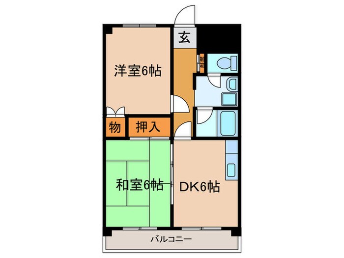 布亀マンションの物件間取画像