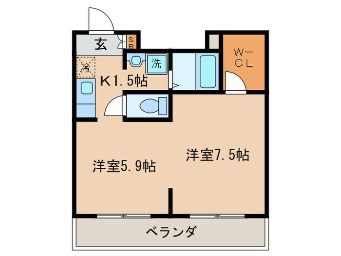 サンガ－デン山科の物件間取画像