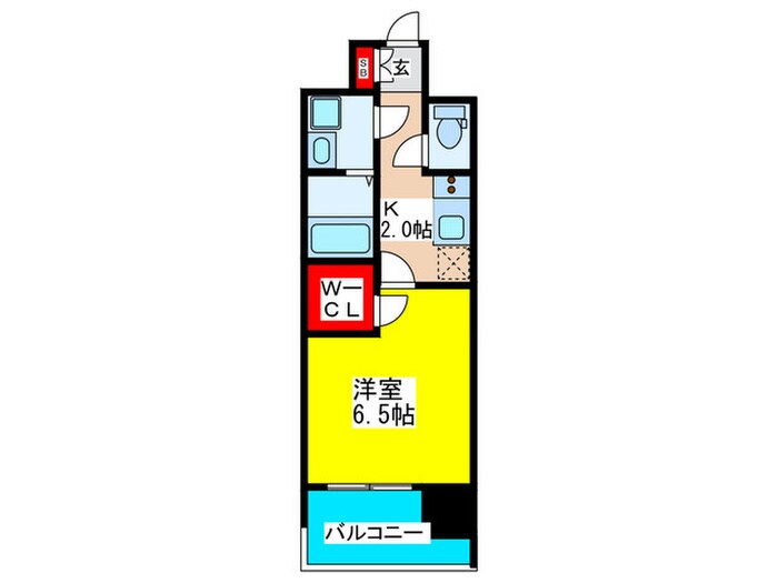 ｴｽﾌﾟﾚｲｽ大阪城ｻｳｽｺﾝﾌｫｰﾄ(206)の物件間取画像