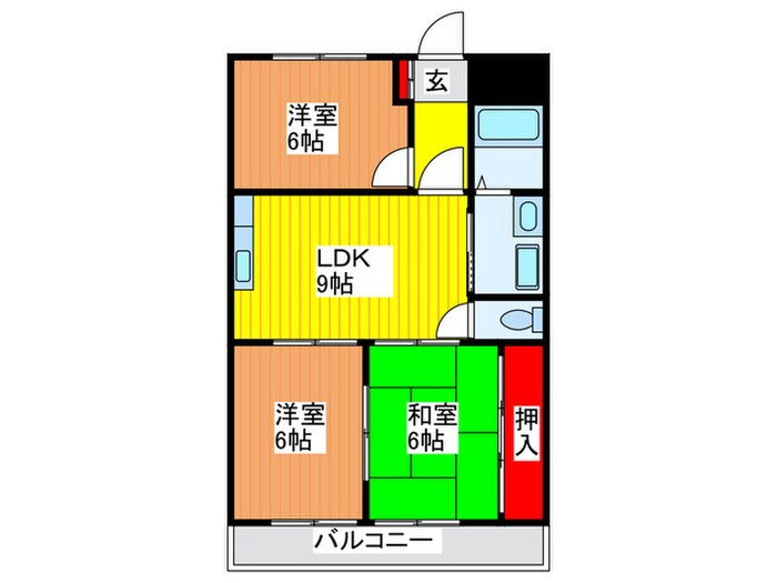 崗本マンションの物件間取画像