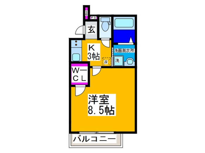 ﾌｼﾞﾊﾟﾚｽ百舌鳥赤畑町Ⅱ番館の物件間取画像