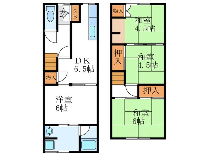 長岡京市開田4丁目戸建ての物件間取画像