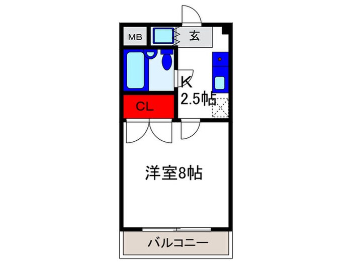 クレ－ル豊中の物件間取画像