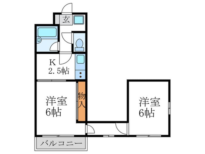 リバティー西陣の物件間取画像