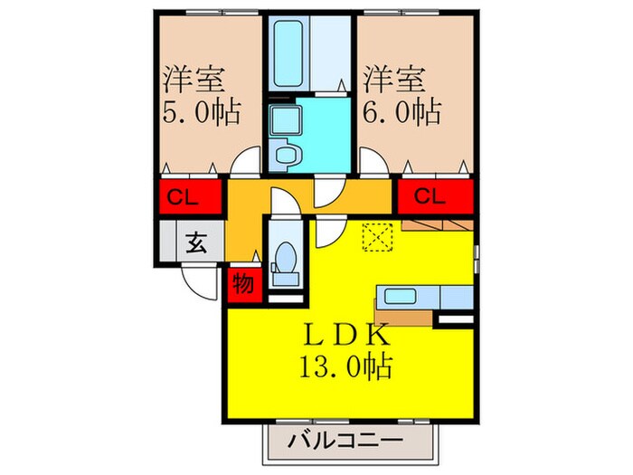 アウロ－ラＡ棟の物件間取画像