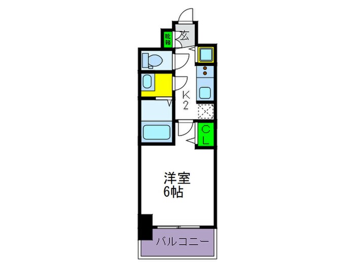 仮）ｱｸｱﾌﾟﾚｲｽ天王寺Ⅱ(1104)の物件間取画像